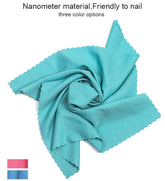 ActiveGear RO three color options of nanometer material friendly to nails shown in a vibrant turquoise fabric