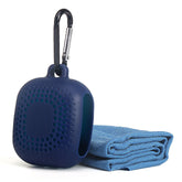 ActiveGear RO sports towel with portable silicone holder, perfect for on-the-go fitness enthusiasts.